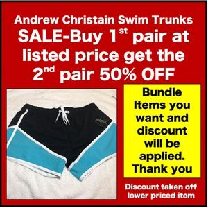 Andrew Christian- Turquoise and White